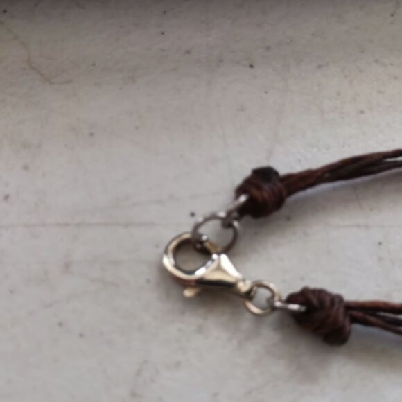 16" TURQUOISE, PEARL, STERLING & DALMATION STONE PENDANT HANDMADE NECKLACE - Picture 2 of 8